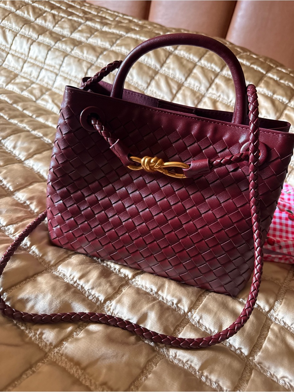 Women’s Vegan Burgundy Wine color Handbag New